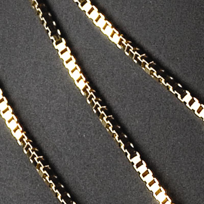 14K Yellow Gold Baby Box Chain
